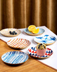 Metal Platter - Shibori - Set of 6 - Dessert