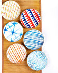 Metal Platter - Shibori - Set of 6 - Dessert