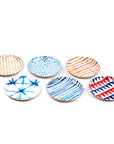 Metal Platter - Shibori - Set of 6 - Dessert