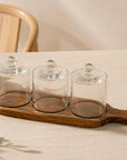 Wooden Platter - With Glass Dome