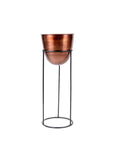 Planter Copper Antique with Black Stand