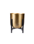 Planter Gold Antique with Black Stand