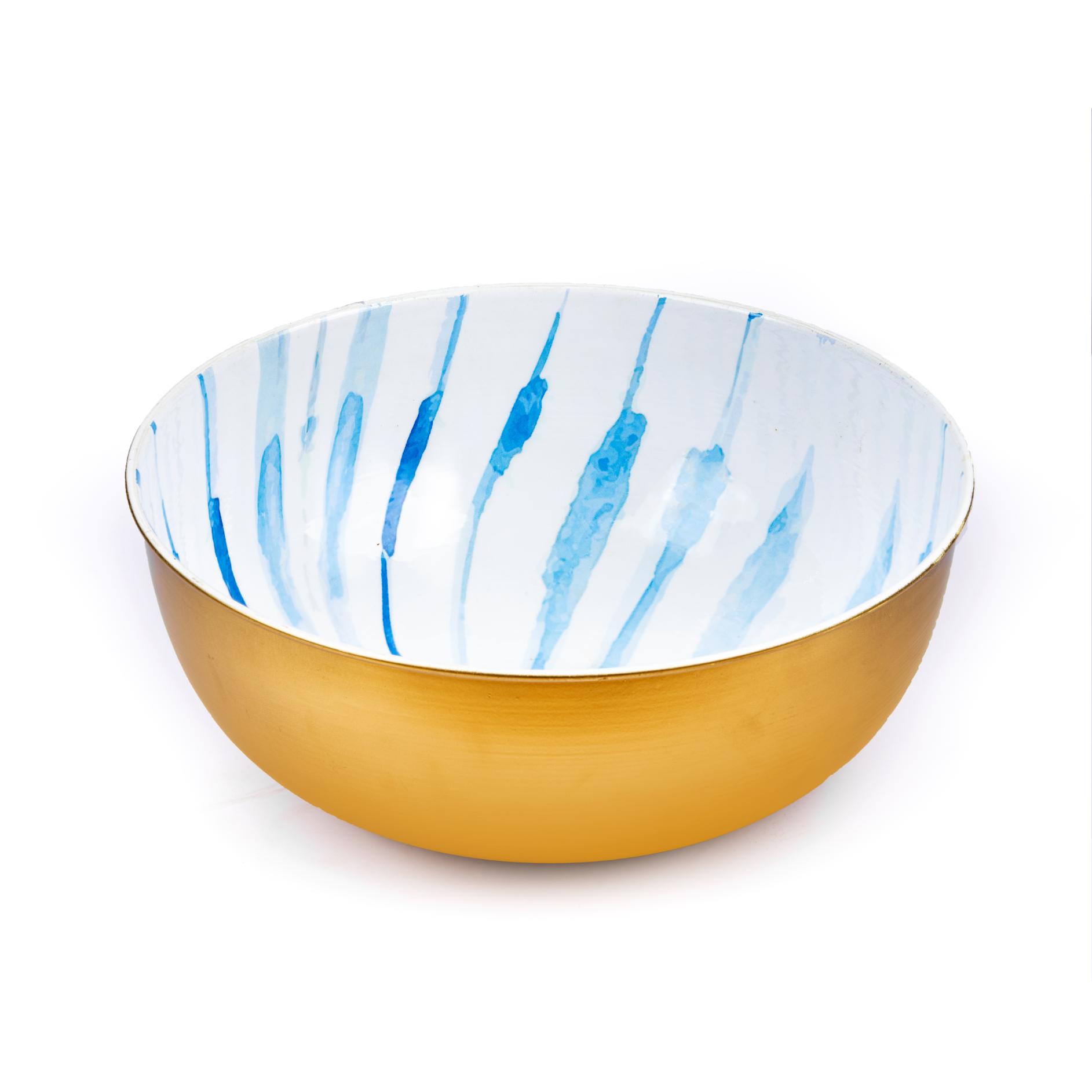 Serving Bowl Metal Shibori 12&quot;