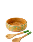 Wooden Salad Bowl + Server Set