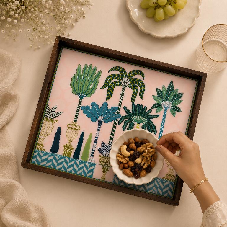 Tray Wooden - Palm Royale