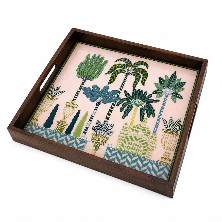 Tray Wooden - Palm Royale