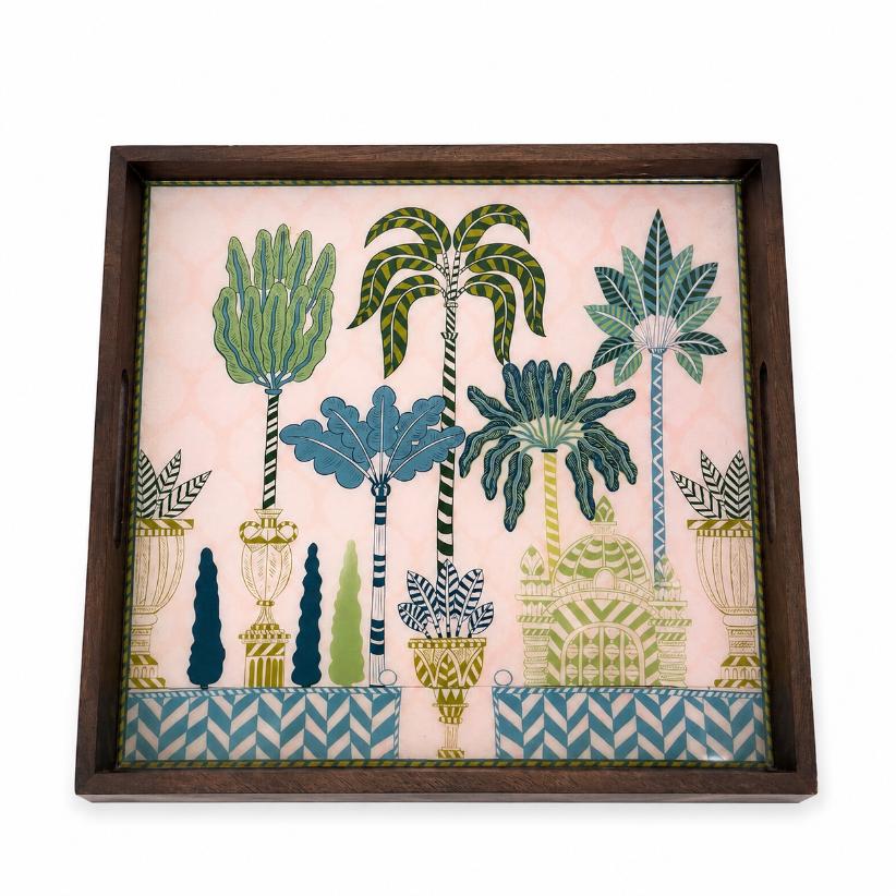 Tray Wooden - Palm Royale