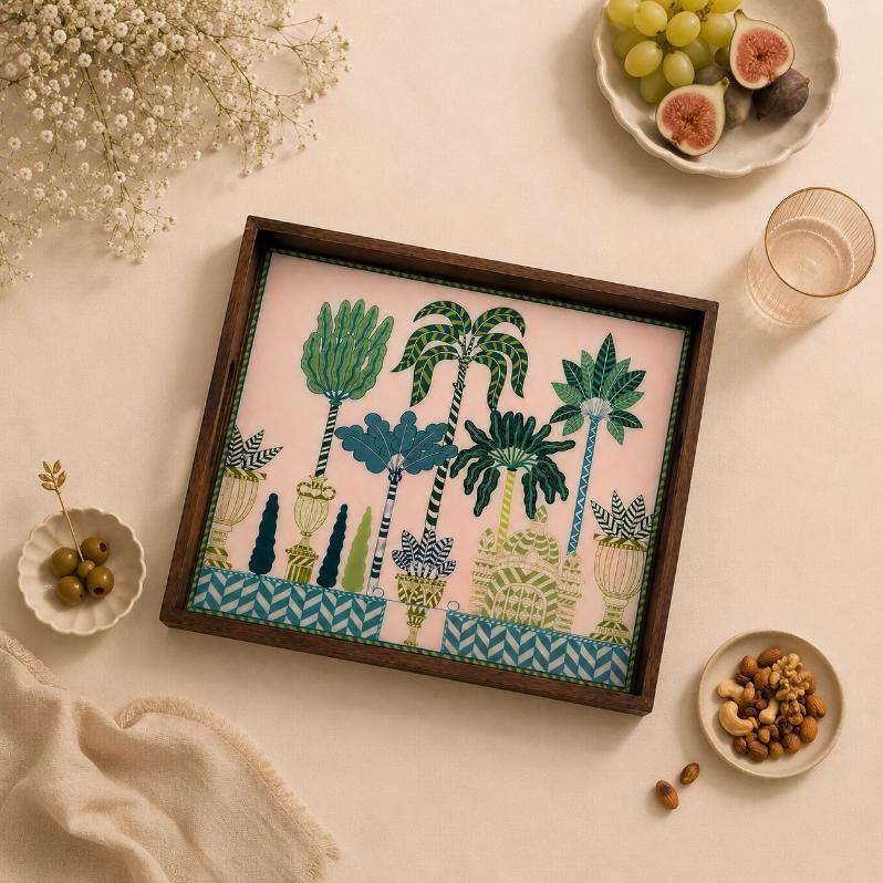 Tray Wooden - Palm Royale