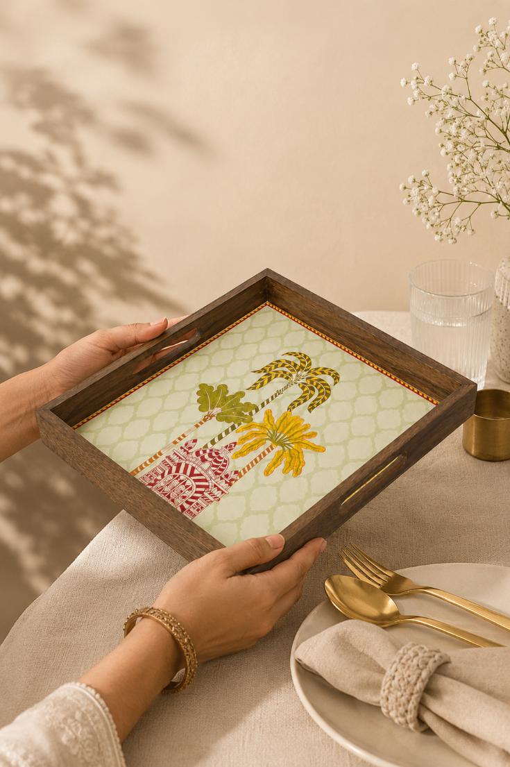 Tray Wooden - Palm Royale