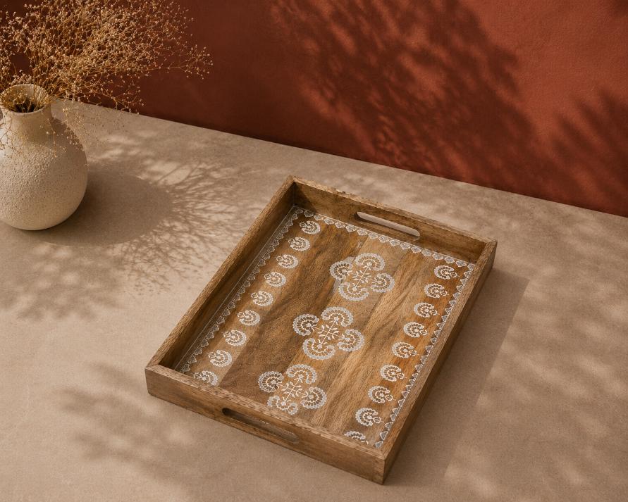 Tray Wooden - Gulmohar