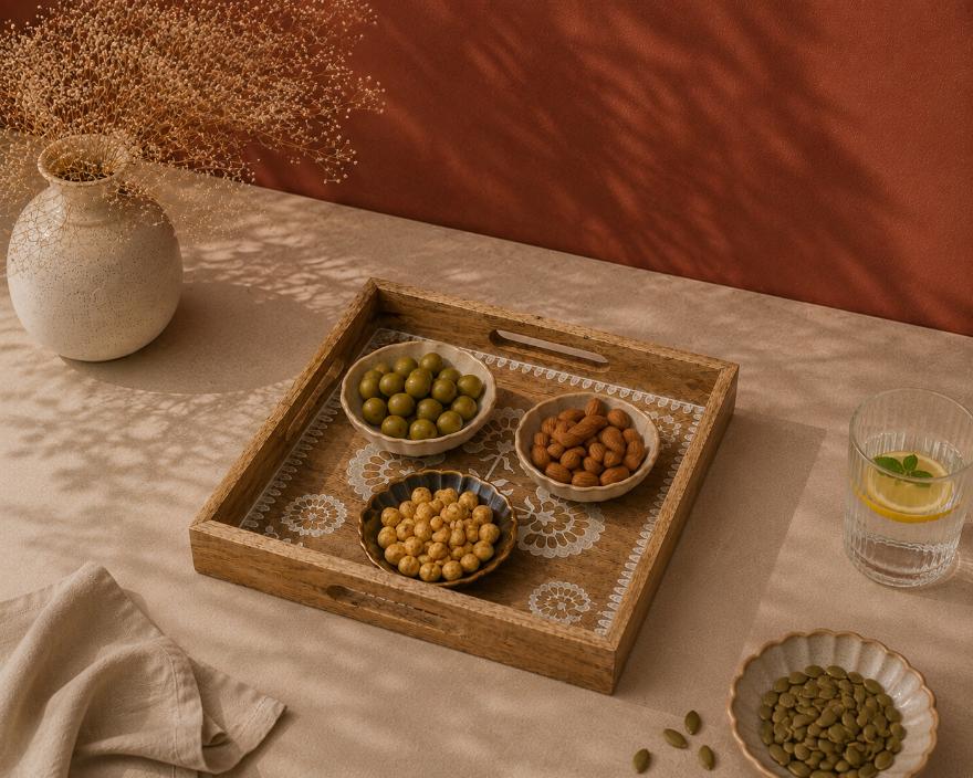 Tray Wooden - Gulmohar