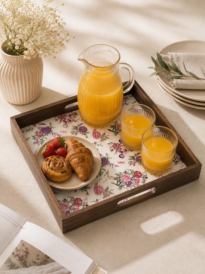 Tray Wooden - Enchanted Garden