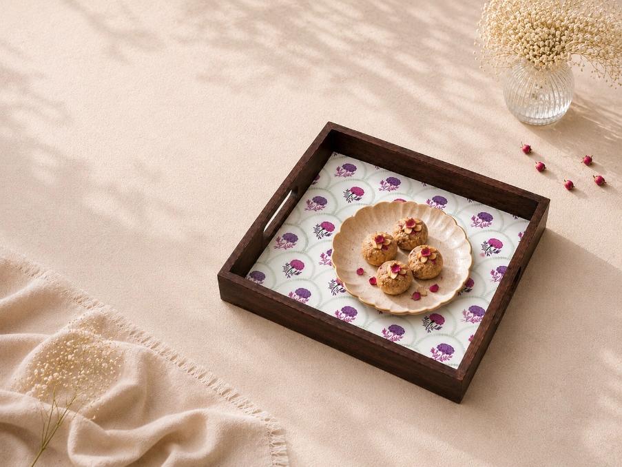Tray Wooden - Enchanted Garden