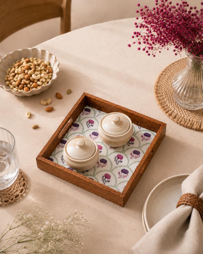 Tray Wooden - Enchanted Garden
