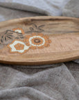 Wooden Platter - Handpainted Floral - Oval