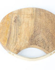 Serving Board Circle with Gold Handle