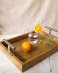 Wooden Tray - Rectangle T-Handle